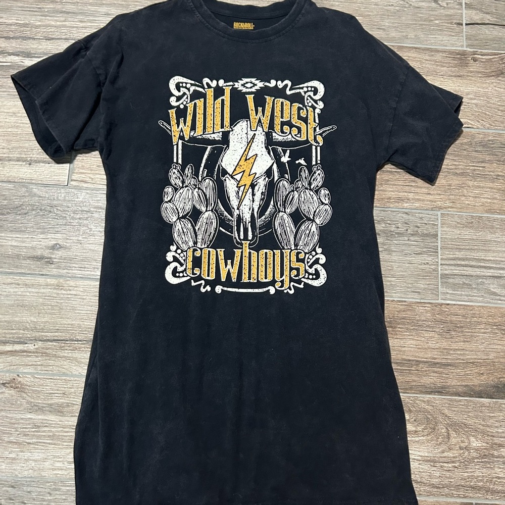 Wild West Cowboys Graphic T-Shirt dress